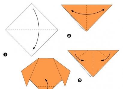 Origami de papel 9 años.  Papiroflexia para niños.  Primeras lecciones.  Como hacer una caja con tapa